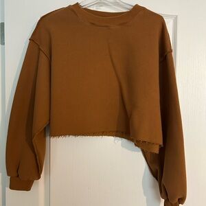 Amazon Women's Tan Cropped Sweater